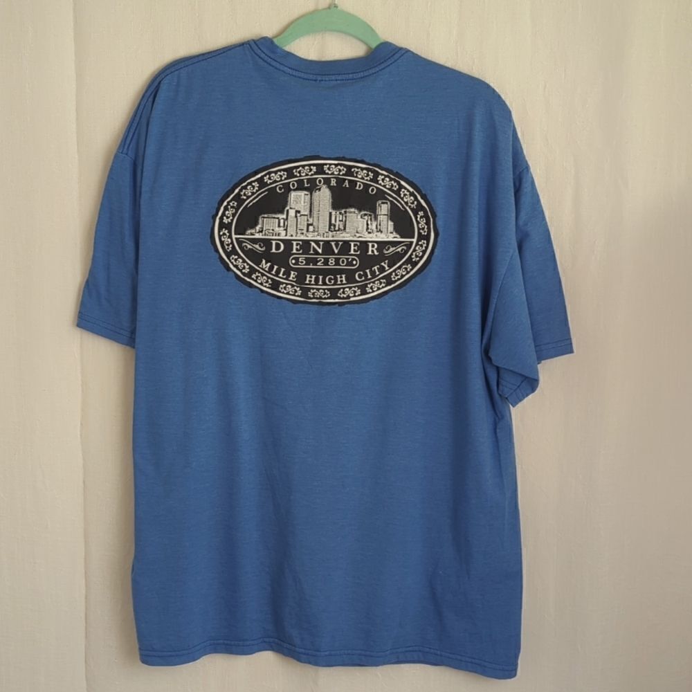 Denver the Mile High City BlueTee Shirt Size 2X